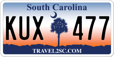 SC license plate KUX477
