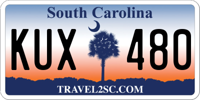 SC license plate KUX480