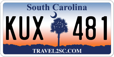 SC license plate KUX481