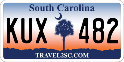 SC license plate KUX482