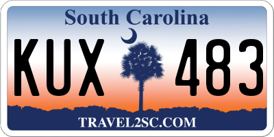 SC license plate KUX483