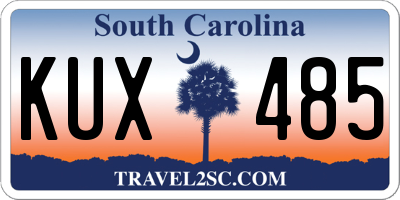 SC license plate KUX485