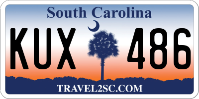 SC license plate KUX486