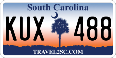 SC license plate KUX488