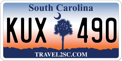 SC license plate KUX490