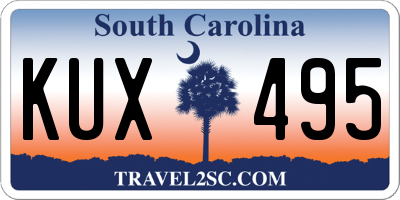 SC license plate KUX495