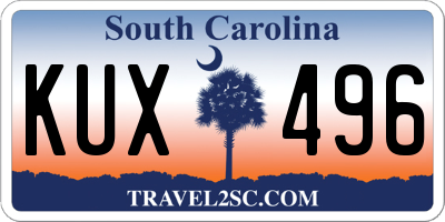 SC license plate KUX496