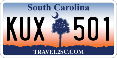 SC license plate KUX501