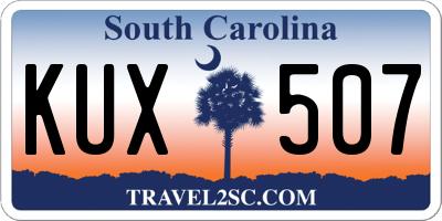 SC license plate KUX507