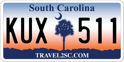 SC license plate KUX511