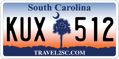 SC license plate KUX512