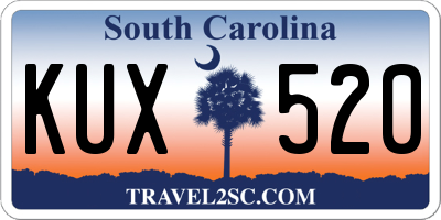 SC license plate KUX520