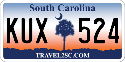 SC license plate KUX524