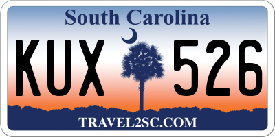 SC license plate KUX526