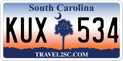 SC license plate KUX534