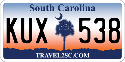 SC license plate KUX538
