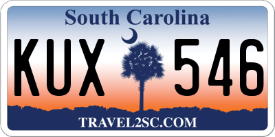 SC license plate KUX546