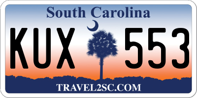 SC license plate KUX553