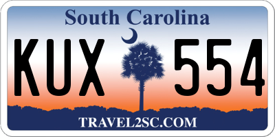 SC license plate KUX554