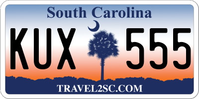 SC license plate KUX555