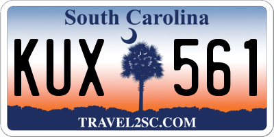 SC license plate KUX561