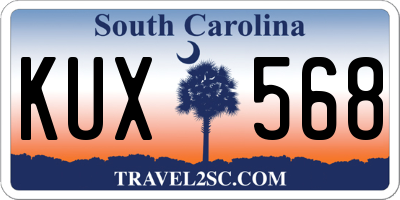 SC license plate KUX568