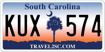 SC license plate KUX574