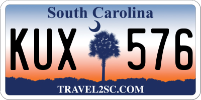 SC license plate KUX576