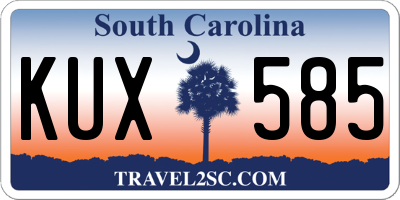 SC license plate KUX585