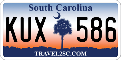 SC license plate KUX586
