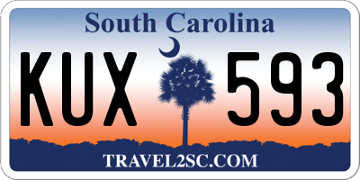 SC license plate KUX593