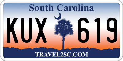SC license plate KUX619
