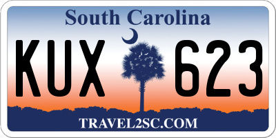 SC license plate KUX623