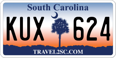 SC license plate KUX624
