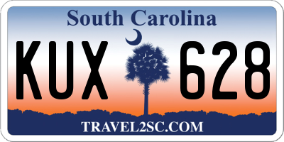SC license plate KUX628