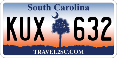 SC license plate KUX632
