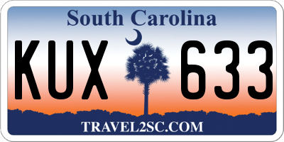 SC license plate KUX633