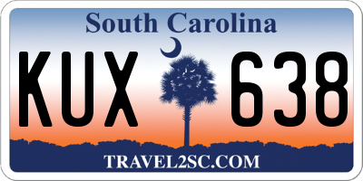 SC license plate KUX638