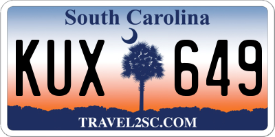 SC license plate KUX649