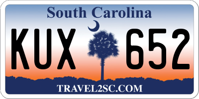 SC license plate KUX652