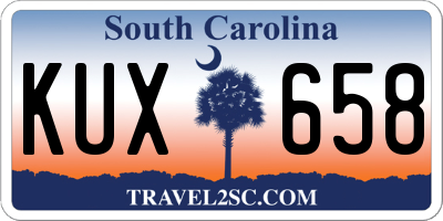 SC license plate KUX658
