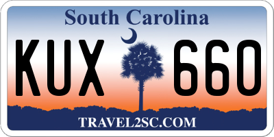 SC license plate KUX660
