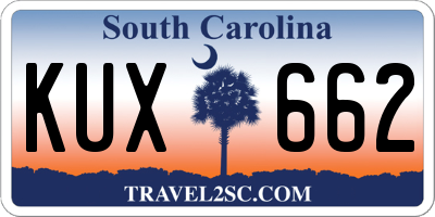 SC license plate KUX662