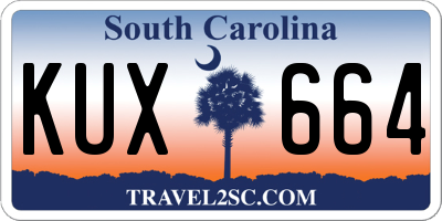 SC license plate KUX664