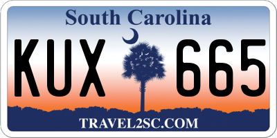 SC license plate KUX665
