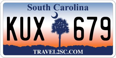 SC license plate KUX679