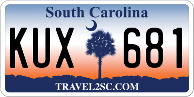 SC license plate KUX681