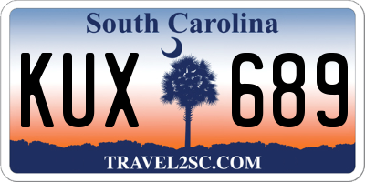 SC license plate KUX689