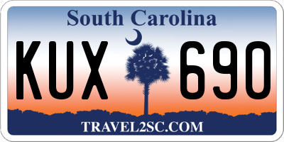 SC license plate KUX690
