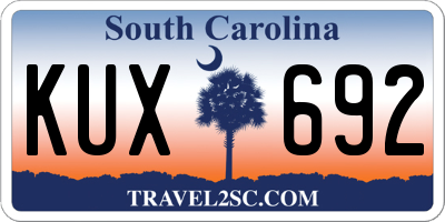 SC license plate KUX692